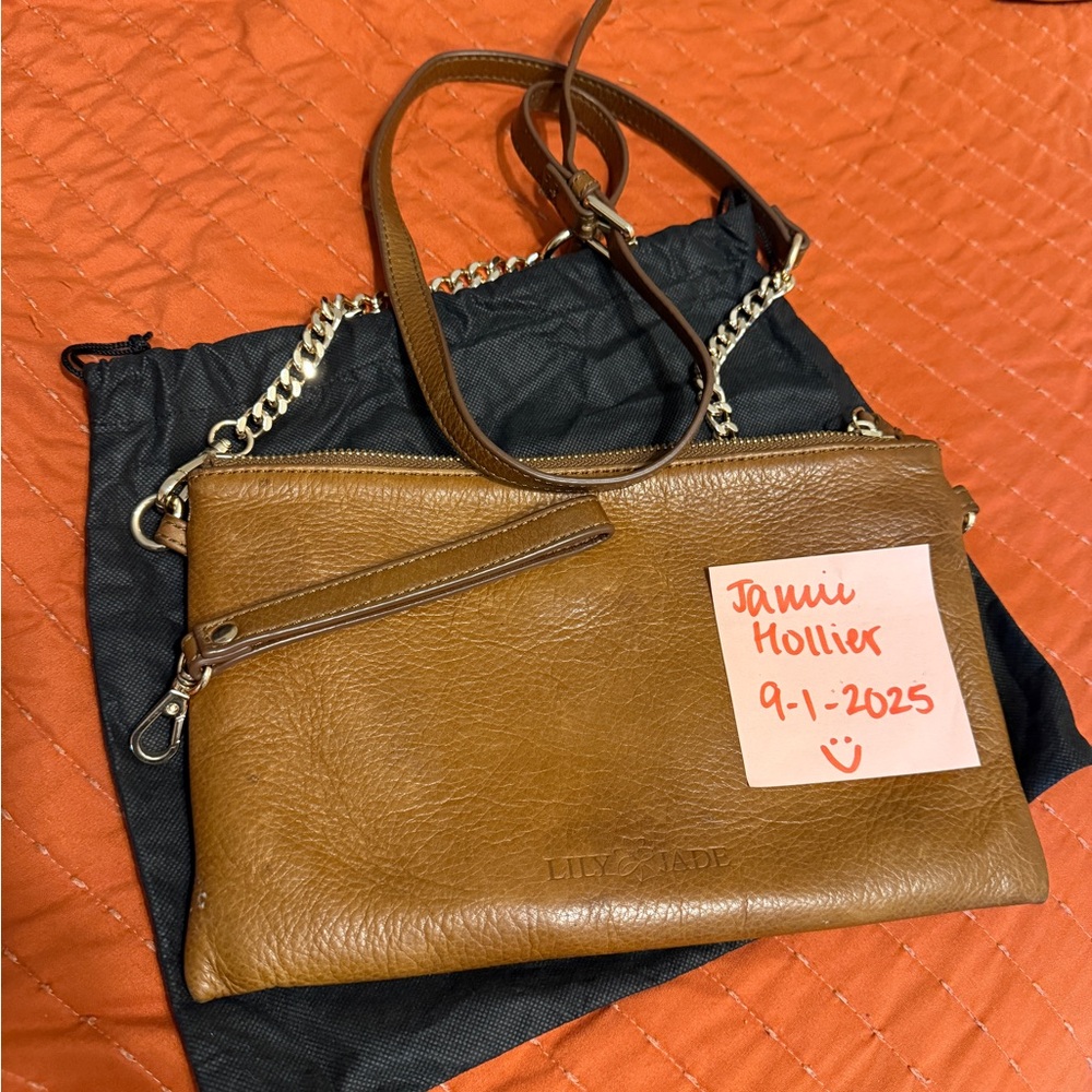 Lily Jade Crossbody Wristlet - Old English Leather